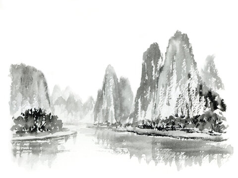 水墨画